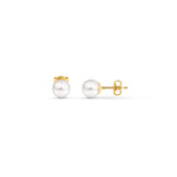 7 mm Pearl Stud Earrings in 9K Gold