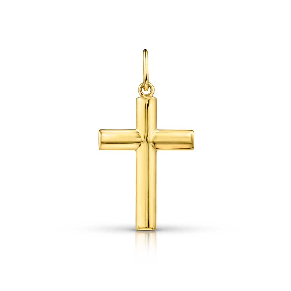 Large Cross Pendant in 9K Gold – Amberta