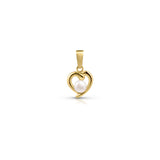 Heart Pearl Pendant in 9K Gold