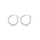 15 mm Hoop Earrings in Silver