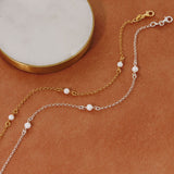 Freshwater Pearl Anklet in Silver