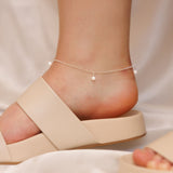 Pearl Anklet in Silver