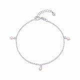 Pearl Anklet in Silver