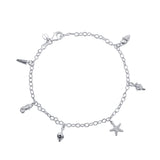 Seashell Anklet in Silver