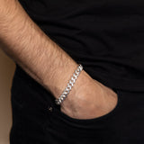 8 mm Cuban Bracelet in Silver