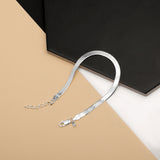 4.5 mm Flat Snake Bracelet in Silver
