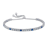 Sapphire Tennis Bracelet in Silver