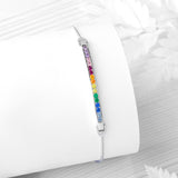 Rainbow Tennis Bracelet in Silver