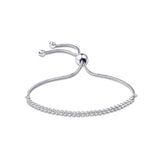 Adjustable Tennis Bracelet in Silver