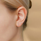 Minimalist Stud Earrings Set in Silver