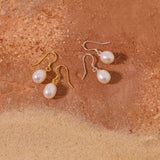 Pearl Drop Earrings in Sterling Silver