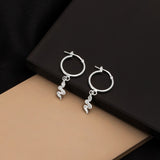 Snake Hoop Earrings in Sterling Silver