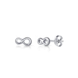 Infinity Stud Earrings in Silver