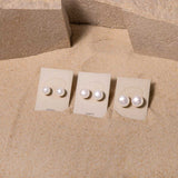 7 mm Pearl Stud Earrings in Silver