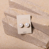 8 mm Pearl Stud Earrings in Silver