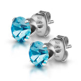 Aquamarine Stud Earrings in Silver