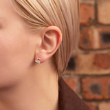 Libra Stud Earrings in Silver