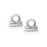 Libra Stud Earrings in Silver