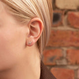 Pisces Stud Earrings in Silver