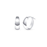 15 mm Chunky Hoop Earrings in Silver