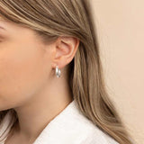 10 mm Mesh Hoop Earrings in Silver