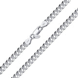 5.5 mm Diamond Cut Cuban Chain in Silver