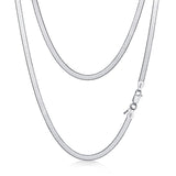 3 mm Flat Snake Chain in Silver