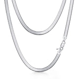 4.5 mm Flat Snake Chain in Silver