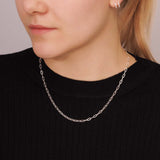 3 mm Paperclip Necklace in Silver