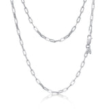 3 mm Paperclip Necklace in Silver