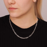 4.4 mm Paperclip Necklace in Silver