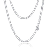 4.4 mm Paperclip Necklace in Silver