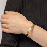 Hammered Bangle in Gold Plated Sterling Silver