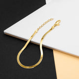 3 mm Flat Snake Bracelet in Gold