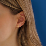 North Star Stud Earrings in Gold