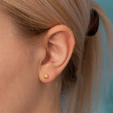 Tiny Dot Stud Earrings in Gold
