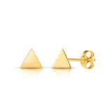 Triangle Stud Earrings in Gold
