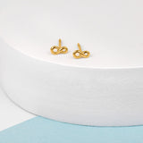 Infinity Stud Earrings in Gold