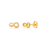 Infinity Stud Earrings in Gold