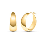 25 mm Dome Hoop Earrings in Gold