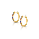 20 mm Rainbow Hoop Earrings in Gold