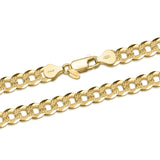 8 mm Diamond Cut Cuban Chain in Gold