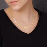 3 mm Flat Snake Chain in Gold