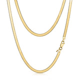 3 mm Flat Snake Chain in Gold