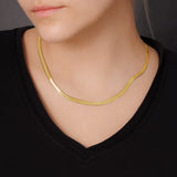 4.5 mm Flat Snake Chain in Gold