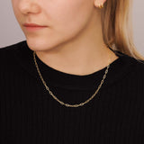 3 mm Paperclip Necklace in Gold