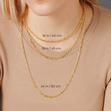 3 mm Paperclip Necklace in Gold