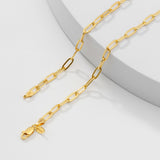 3.6 mm Paperclip Necklace in Gold