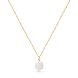 Baroque Pearl Pendant Necklace in Gold