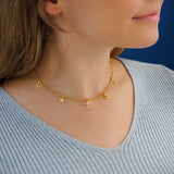 Moon and Star Necklace in Gold